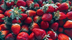 Strawberries 88 days of farm work - Tray of strawberries