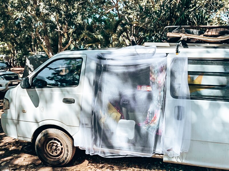 Campervan self-made mosquito net Campervan selfmade mosquito net
